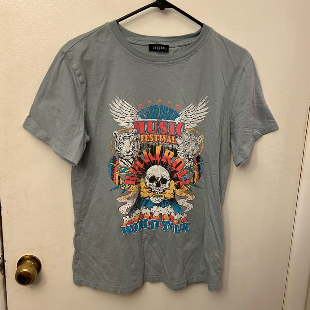 Zutter Adult T-shirt Size Small Bluish/greyish